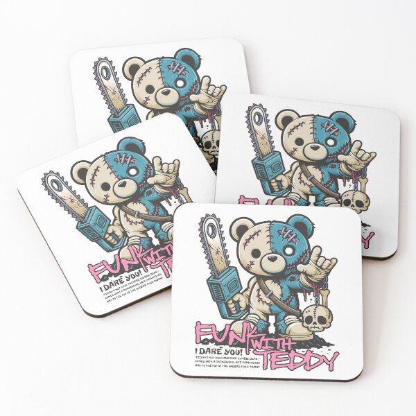Item preview, Funk with teddy - I dare you! Dark cartoon teddy bear. designed and sold by GarmentMonkeyCo.