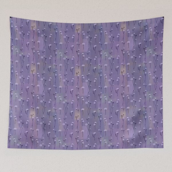 Item preview, Floral pattern, drawn white wildflowers. designed and sold by UVI-CA.