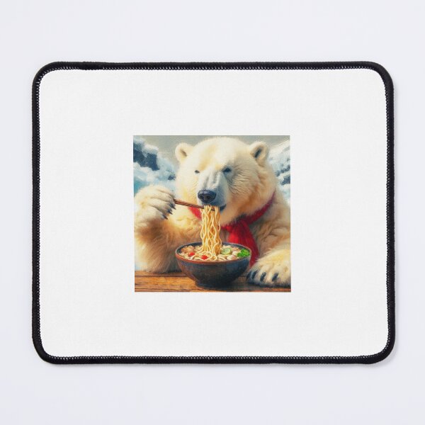 Item preview, Polar bear eating udon noodle soup designed and sold by boomfire153.
