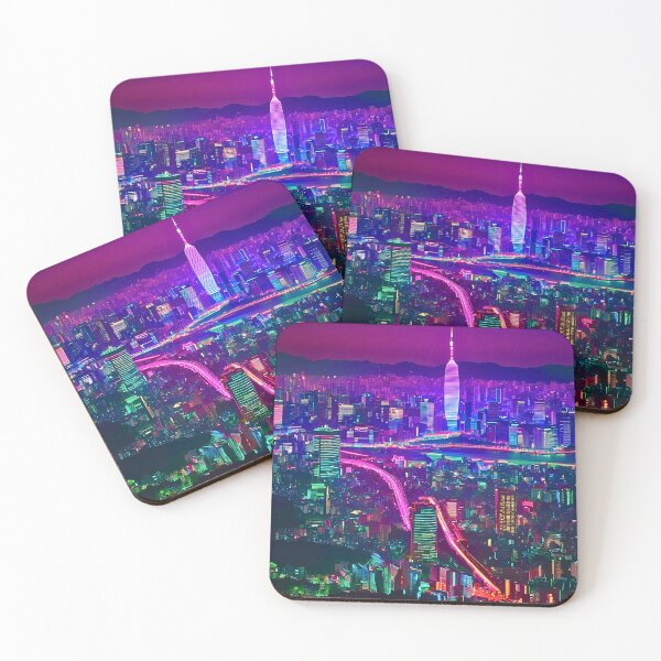 Item preview, CYBERPUNK SEOUL NIGHTSCAPE designed and sold by milestotreasure.