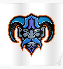 Hades Greek God Head Mascot Poster