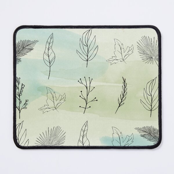 Item preview, Watercolor background with leafy outlined art designed and sold by Chicas-wonder.