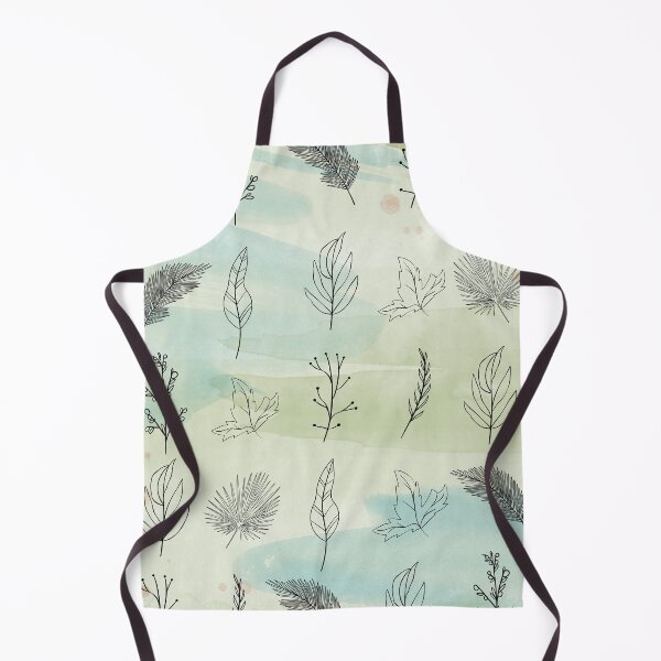 Item preview, Watercolor background with leafy outlined art designed and sold by Chicas-wonder.