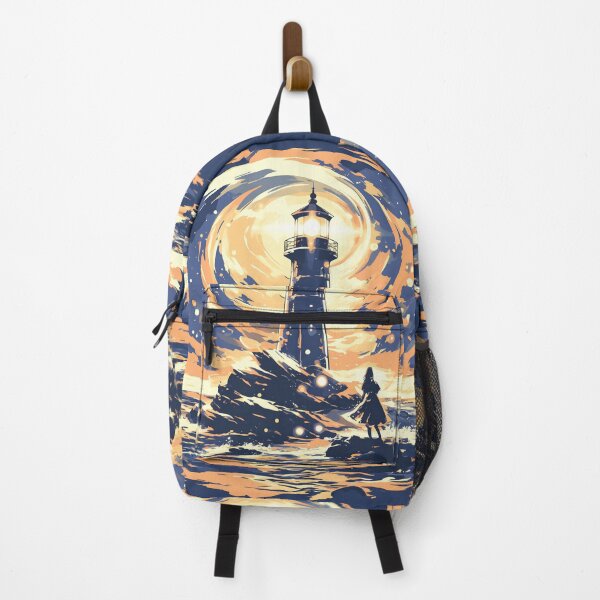 Item preview, Charming Sketch of Nighttime Beach Lighthouse Scene designed and sold by Windy-market.