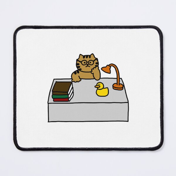 Item preview, a Cat and a Duck on the desk designed and sold by superbaechoo.