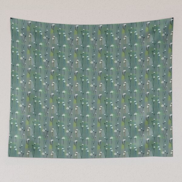 Item preview,   Floral pаttern, drawn white wildflowers. designed and sold by UVI-CA.