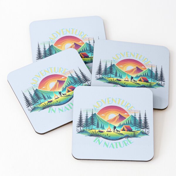 Item preview, Adventure in Nature - Camping and Hiking Design designed and sold by SportyAndArtful.