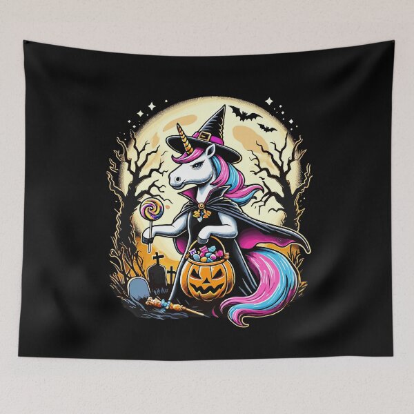 Item preview, Funny Unicorn Witch Loves Candy designed and sold by LuminOrb.