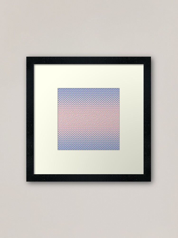 Alternate view of #DeepDream Color Circles Gradient Rose Quartz and Serenity 5x5K v1449298379 Framed Art Print