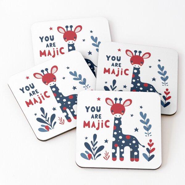 Item preview, Navy Red Giraffe Park Quote " You are Majic." designed and sold by Nanthanon.