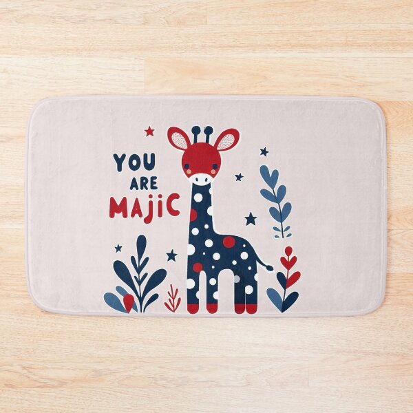 Item preview, Navy Red Giraffe Park Quote " You are Majic." designed and sold by Nanthanon.