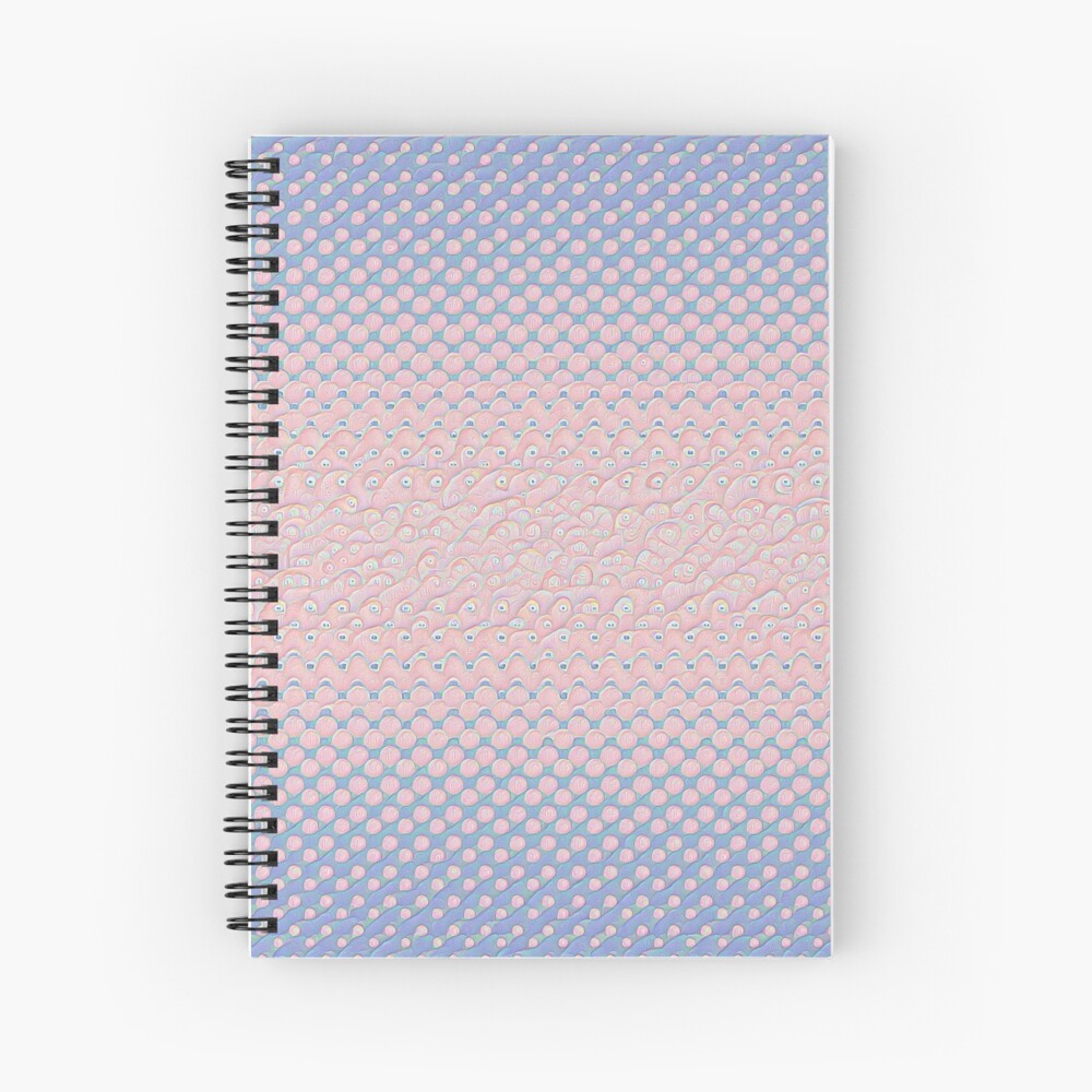 #DeepDream Color Circles Gradient Rose Quartz and Serenity 5x5K v1449298379 Spiral Notebook