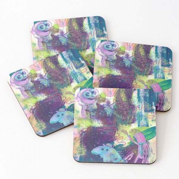 Item preview, Smiling Friends Abstract Psychedelic Painting designed and sold by Darci Lauren.