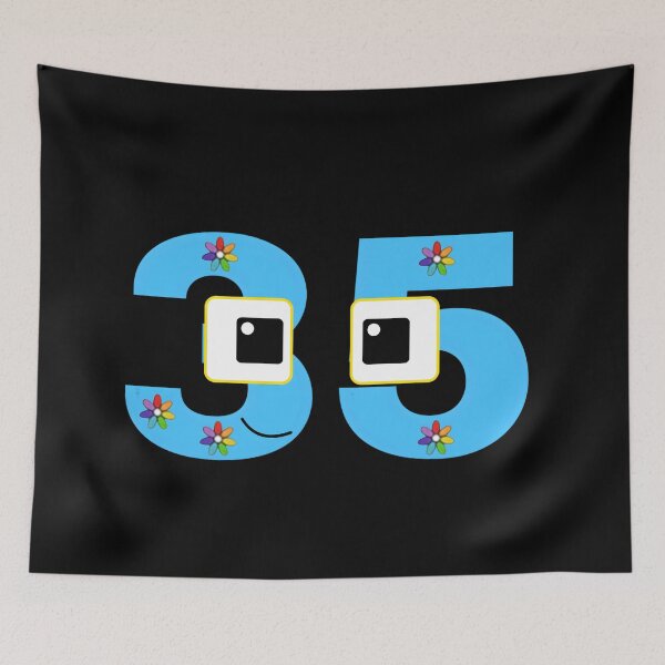 Item preview, Fun and Quirky Cartoon 35 Number With Eyes – Playful Design for Stickers, T-Shirts & More designed and sold by Luxuriously.