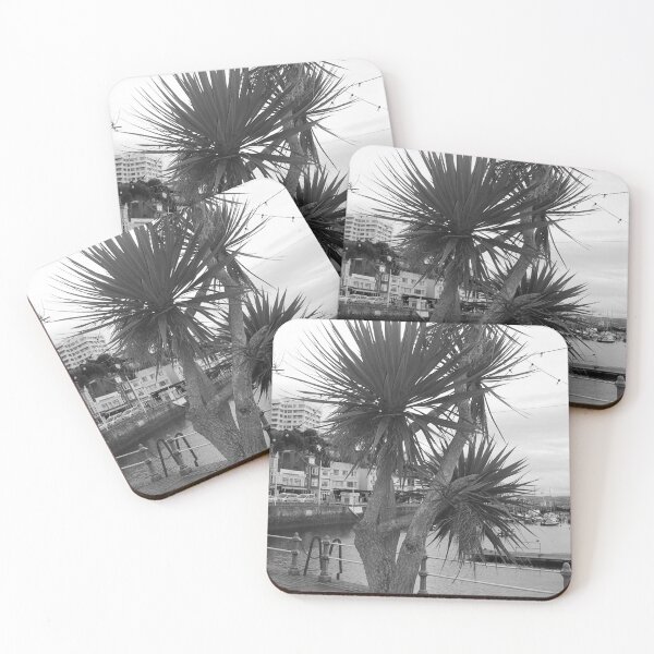 Item preview, Palm Tree In Black And White At Torquay Harbour Devon UK  designed and sold by lezvee.