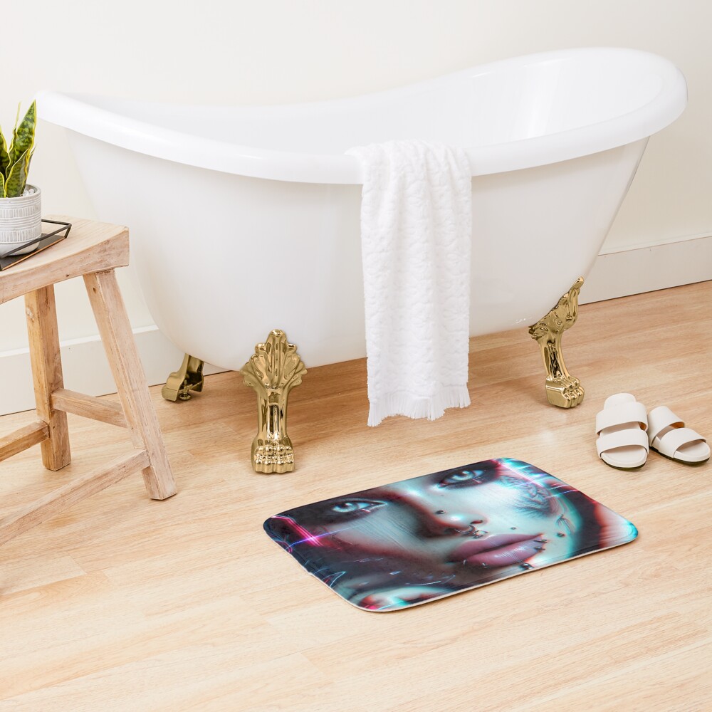 Vista previa del artículo con la obra «Alfombra de baño», diseñado y vendido por RellimsRealm.