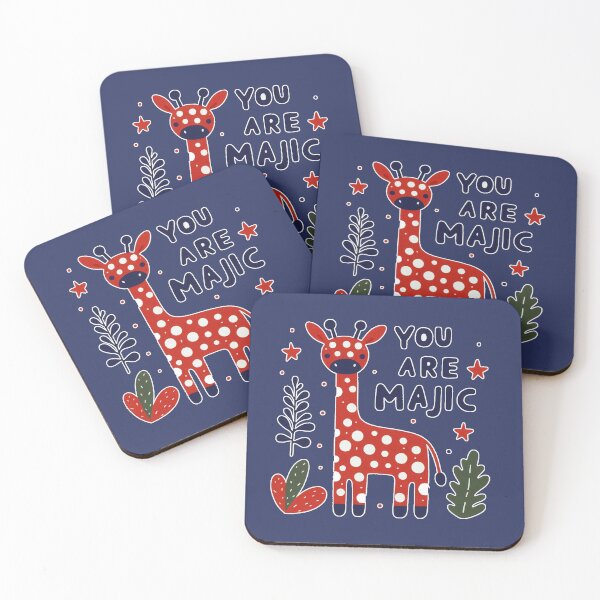 Item preview,  Red Giraffe in Park Quote " You are Majic." designed and sold by Nanthanon.