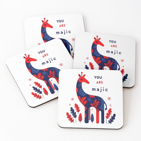 Item preview, NavyBlue Red Giraffe  Quote " You are Majic." designed and sold by Nanthanon.