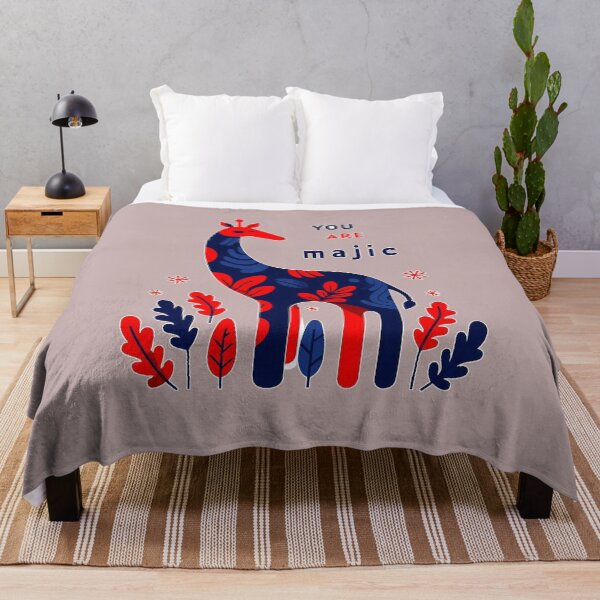 Item preview, NavyBlue Red Giraffe  Quote " You are Majic." designed and sold by Nanthanon.