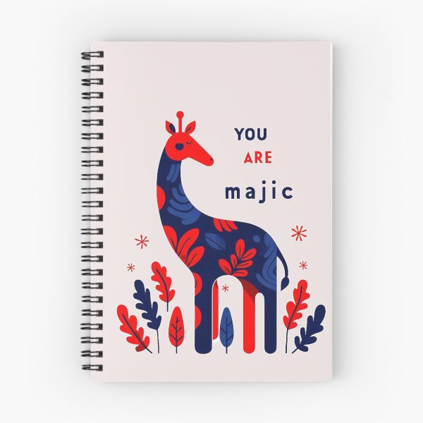 Item preview, NavyBlue Red Giraffe  Quote " You are Majic." designed and sold by Nanthanon.