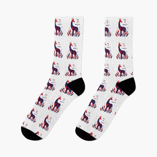 Item preview, NavyBlue Red Giraffe  Quote " You are Majic." designed and sold by Nanthanon.