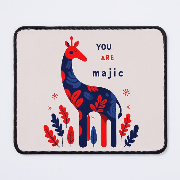 Item preview, NavyBlue Red Giraffe Quote " You are Majic." designed and sold by Nanthanon.