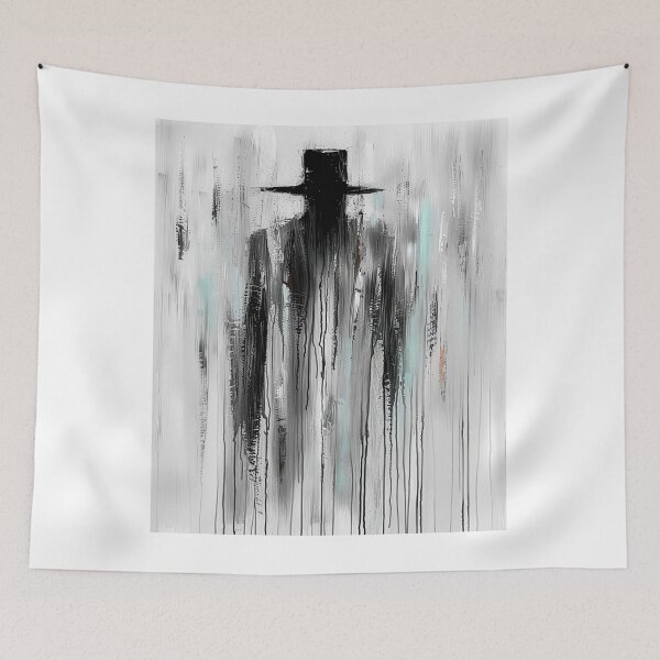 Item preview, The Mysterious Man in the Drip World: Abstract Noir	 designed and sold by hanvhphuv.