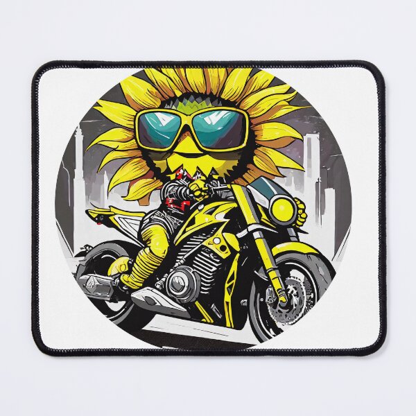 Item preview, Sunflower Racer on a Motorcycle designed and sold by BADESIGNZZ.