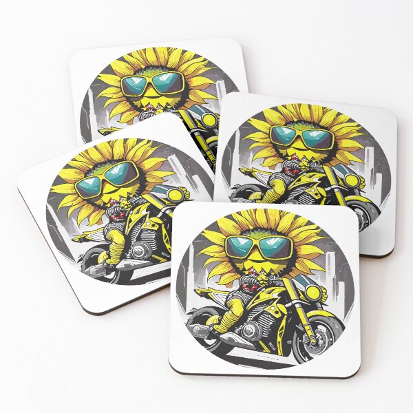 Item preview, Sunflower Racer on a Motorcycle designed and sold by BADESIGNZZ.
