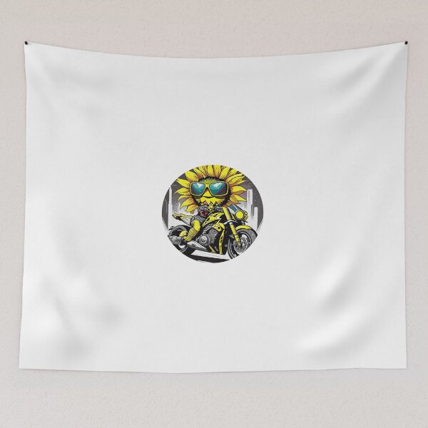 Item preview, Sunflower Racer on a Motorcycle designed and sold by BADESIGNZZ.