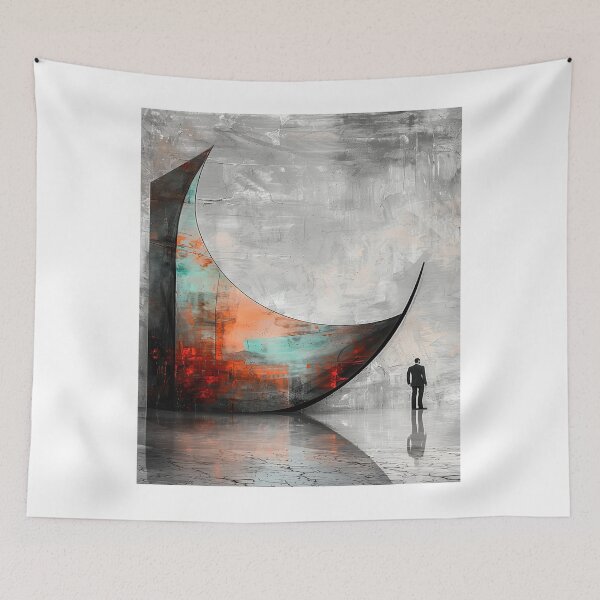 Item preview, Facing the Crescent: Abstract Encounter with Giant Sculpture	 designed and sold by hanvhphuv.