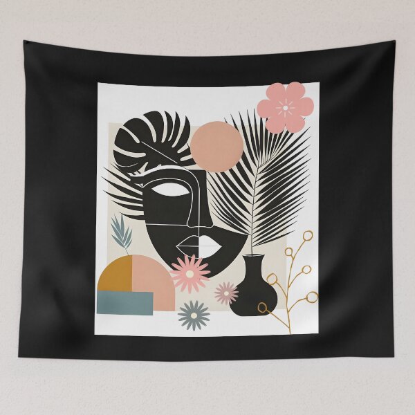 Item preview, Boho Aesthetic Geometric Flowers designed and sold by MarcelooArt.