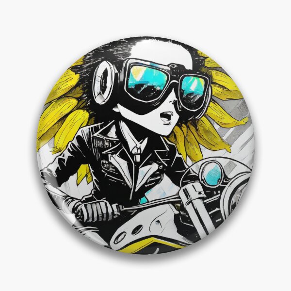 Item preview, Cute Sunflower girl on a motorcycle designed and sold by BADESIGNZZ.