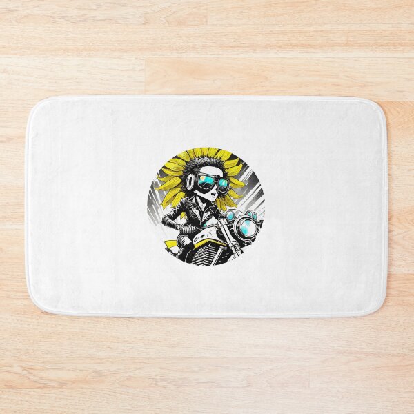 Item preview, Cute Sunflower girl on a motorcycle designed and sold by BADESIGNZZ.