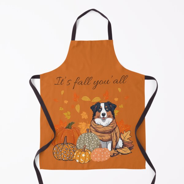Item preview, It's Fall Y'all - Cozy Australian Shepherd with Pumpkins and Leaves designed and sold by GoodyPaws.