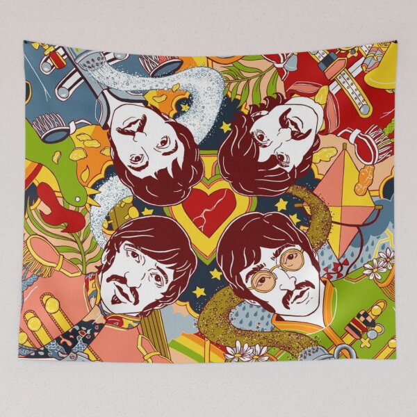 Item preview, The Fab 4 Pop Art designed and sold by Fanverse Merchandise.