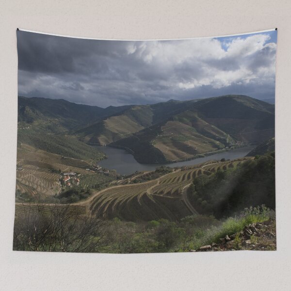 Item preview, Wonderful landscapes in Portugal. Beautiful scenery of Miradouro Rota do Douro. View on the valley. Balcony at the viewpoint. designed and sold by Maurizio Fabbroni.