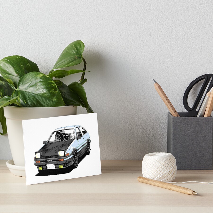 "Fujiwara Tofu Shop AE86 initial D" Art Board Print by ScenicDriver87 Redbubble