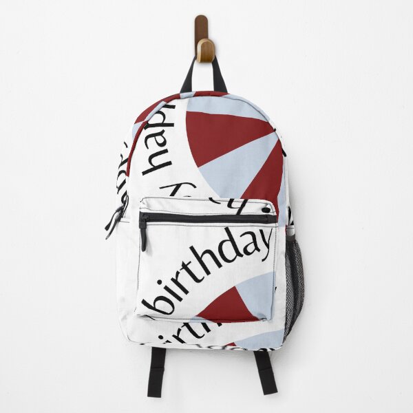 Item preview, Simple maroon and silver happy birthday circle sticker words outside round designed and sold by ReynoldsFun.