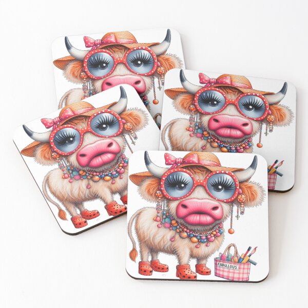 Item preview, Fabulous A quirky Highland cow designed and sold by PurpleJelly.