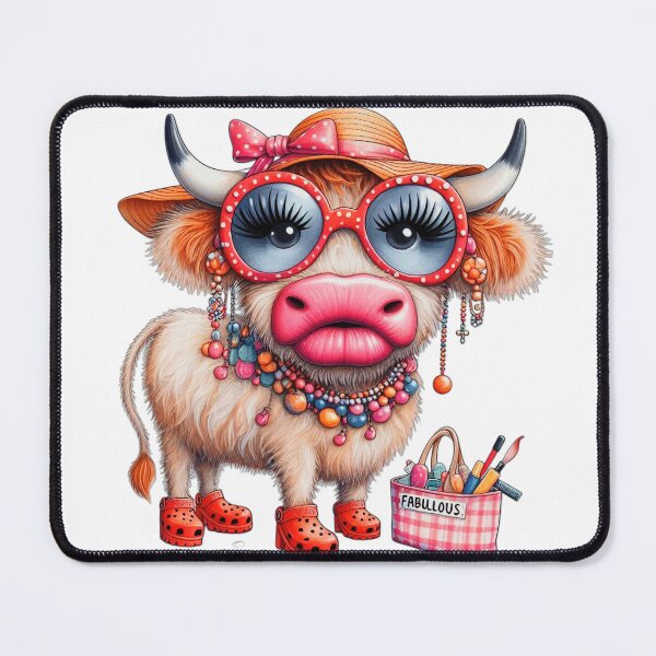 Item preview, Fabulous A quirky Highland cow designed and sold by PurpleJelly.
