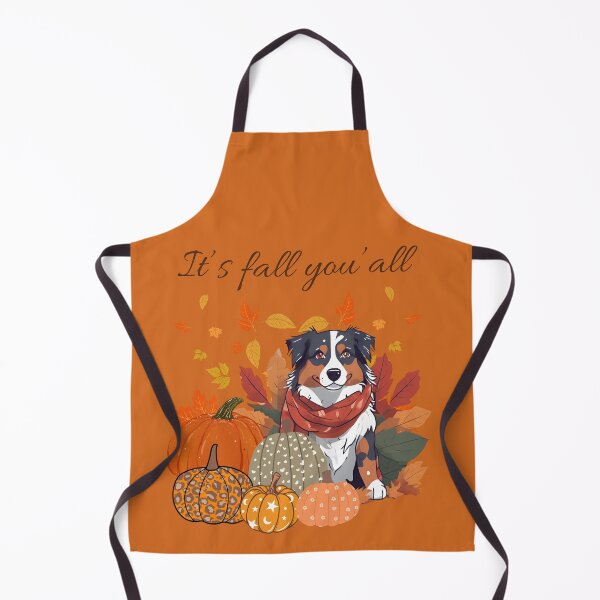Item preview, It's Fall Y'all - Cozy Australian Shepherd with Pumpkins and Leaves designed and sold by GoodyPaws.