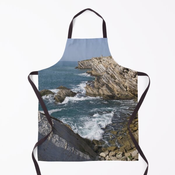 Item preview, Wonderful landscapes in Portugal. Scenic coastline in Ferrel. View from the cliff. Rippled sea. Rocky skerries. (vertical) designed and sold by Maurizio Fabbroni.