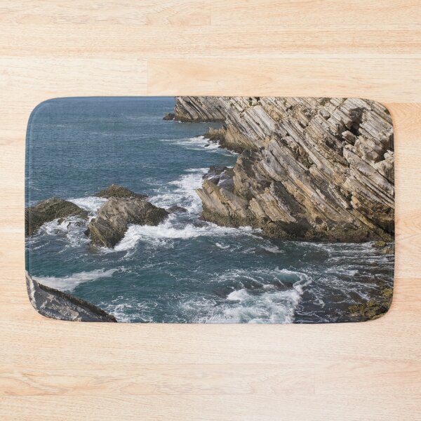 Item preview, Wonderful landscapes in Portugal. Scenic coastline in Ferrel. View from the cliff. Rippled sea. Rocky skerries. (vertical) designed and sold by Maurizio Fabbroni.