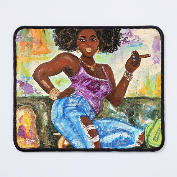 Item preview, Cigar smoking lady designed and sold by amoxes.