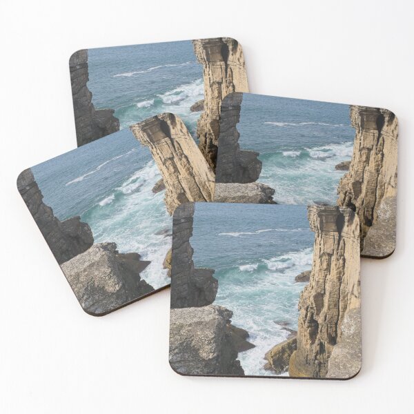 Item preview, Wonderful landscapes in Portugal. Scenic coastline in Peniche. View from the cliff. Wavy sea. Rocky skerries.  (vertical) designed and sold by Maurizio Fabbroni.