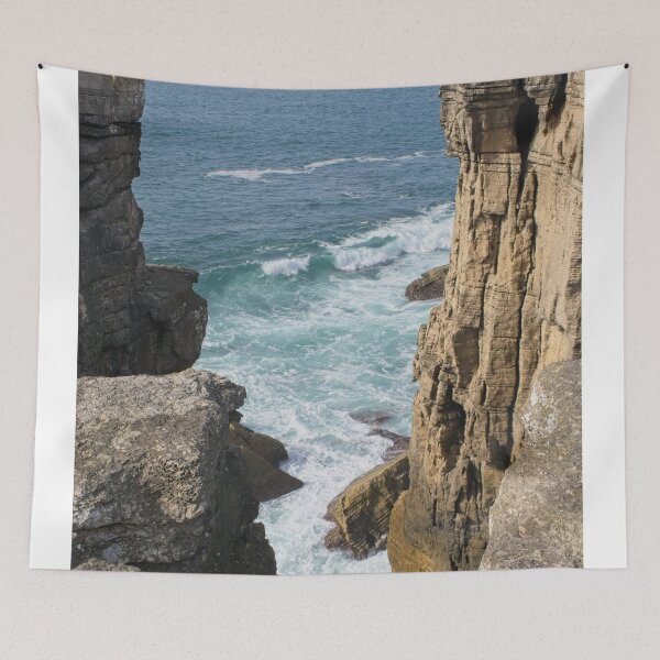 Item preview, Wonderful landscapes in Portugal. Scenic coastline in Peniche. View from the cliff. Wavy sea. Rocky skerries.  (vertical) designed and sold by Maurizio Fabbroni.