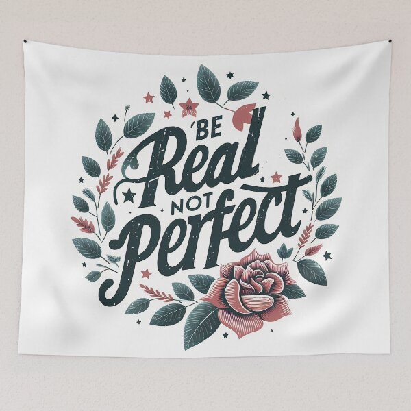 Item preview, Be Real Not Perfect  designed and sold by OzzFrequency.
