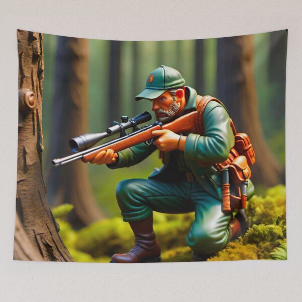 Item preview, Hunter Kneeling in Forest: Aiming Down Sights designed and sold by GrizzlyCollective.