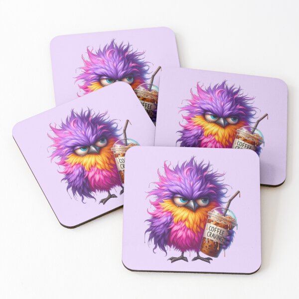 Item preview, This grumpy bird is not a morning person, fantasy birds designed and sold by LoneAngel.